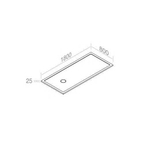 Поддон в душ AET ITALIA LEVICO PIATTO DOCCIA CON PILETTA SIFONATA INCLUSA прямоугольный DS10P80L180 ФОТО