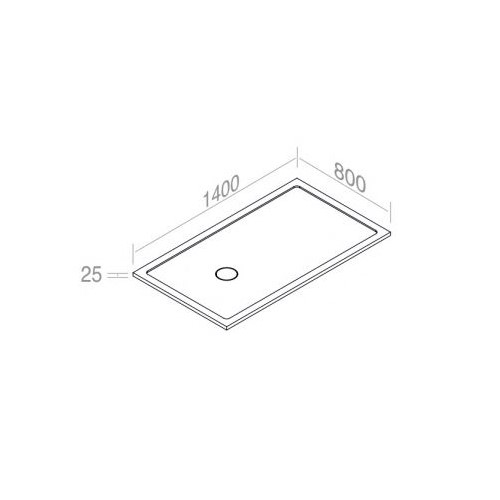 Поддон душевой AET ITALIA LEVICO PIATTO DOCCIA CON PILETTA SIFONATA INCLUSA прямоугольный DS10P80L140 схема 2