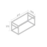 Консоль подвесная стальная AET ITALIA FRAME STRUTTURA IN FERRO PER L013/L014 81х35 A513V1 схема 2