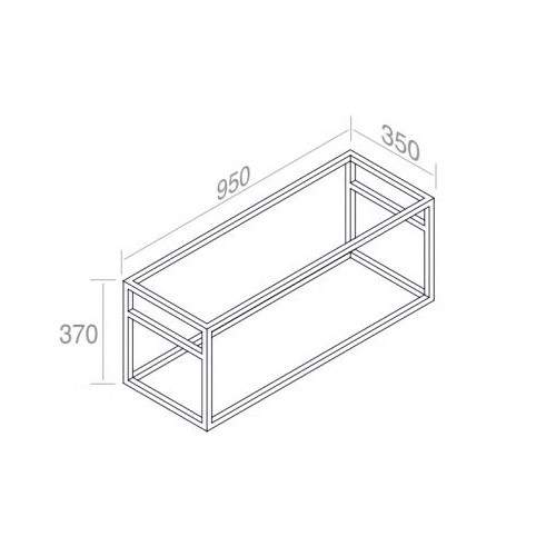 Консоль стальная AET ITALIA FRAME STRUTTURA IN FERRO PER L012 подвесной 95х35 A512V1 схема 2