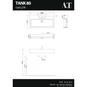 Раковина накладная или подвесная AET ITALIA BOLD TANK 80 L278T1R3V4 ФОТО