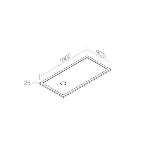 Поддон в душ AET ITALIA LEVICO PIATTO DOCCIA CON PILETTA SIFONATA INCLUSA прямоугольный DS10P90L160 схема 2