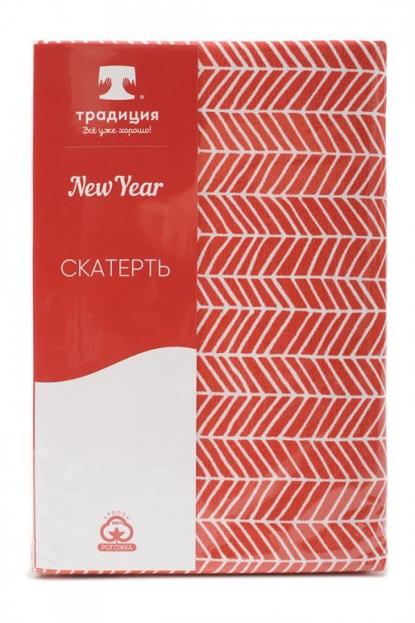 Скатерть декоративная NewYear 145х145, арт. 2519 [елочка красная]