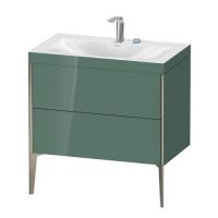 Напольная тумба с раковиной Duravit Xviu 80 х 48 с двумя выдвижными отделениями XV4710 схема 2