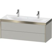 Широкая раковина  Duravit Xviu XV4618 с подвесной тумбой c-bonded 120 х 48 схема 2