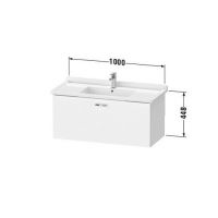 Подвесная тумба Duravit Xbase XB603 с одним выдвижным отделением схема 2