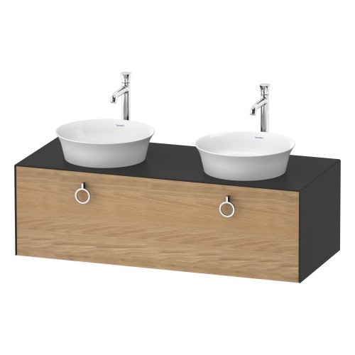 Изображение Тумба и консоль Duravit White Tulip 40,8х130х55 для двух раковин WT4983 B