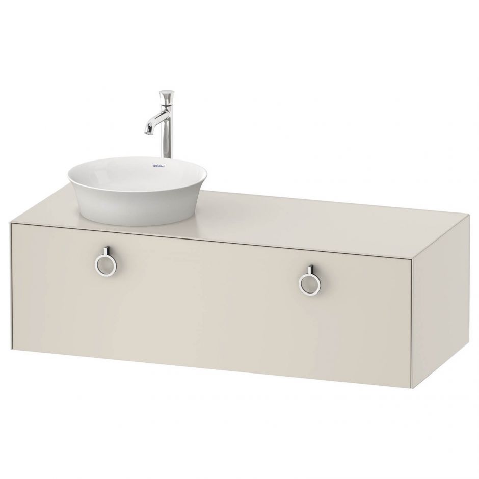 Тумба и консоль Duravit White Tulip WT4982 L/R с одним вырезом ФОТО