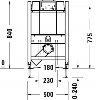 Инсталляция для унитаза Duravit WD100 схема 2