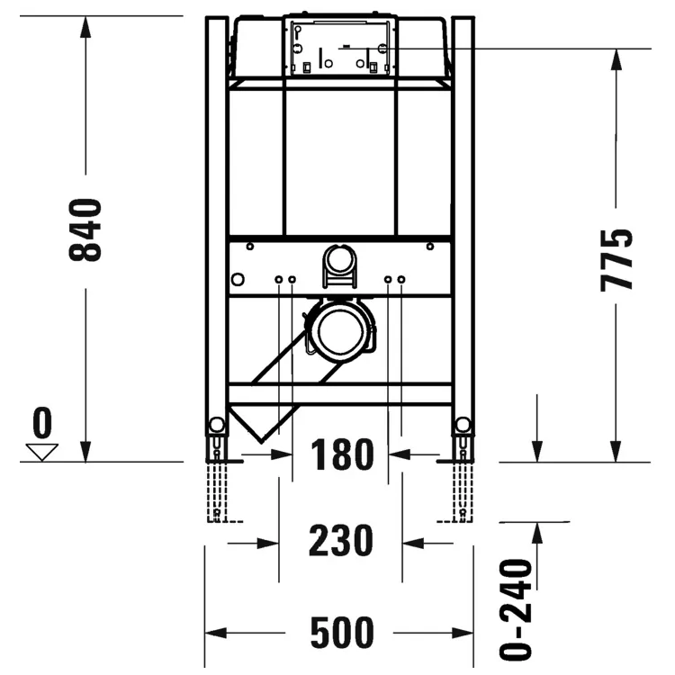 Инсталляция для унитаза Duravit WD100 схема 6