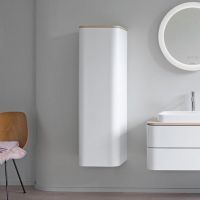 Пенал подвесной Duravit Happy D.2 Plus с одной дверцей и двумя стеклянными полками схема 1