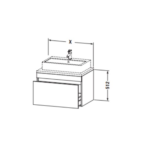 Деревянная тумба Duravit DuraStyle DS531 для консоли с одним выдвижным отделением ФОТО