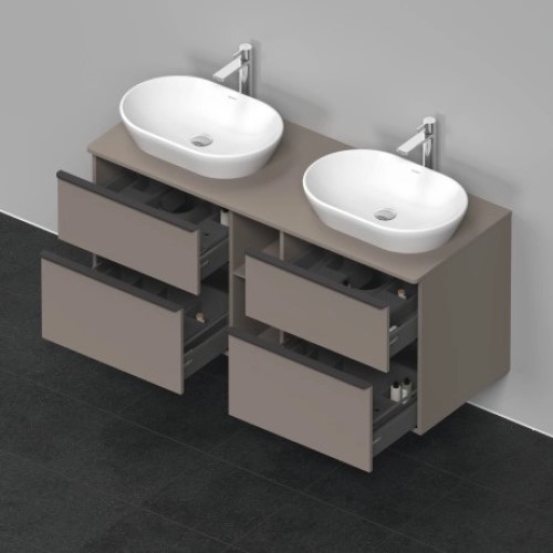 Изображение Широкая тумба Duravit D-Neo 64,4х140х55 под две раковины DE497