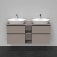 Широкая тумба Duravit D-Neo 64,4х140х55 под две раковины DE497 схема 2