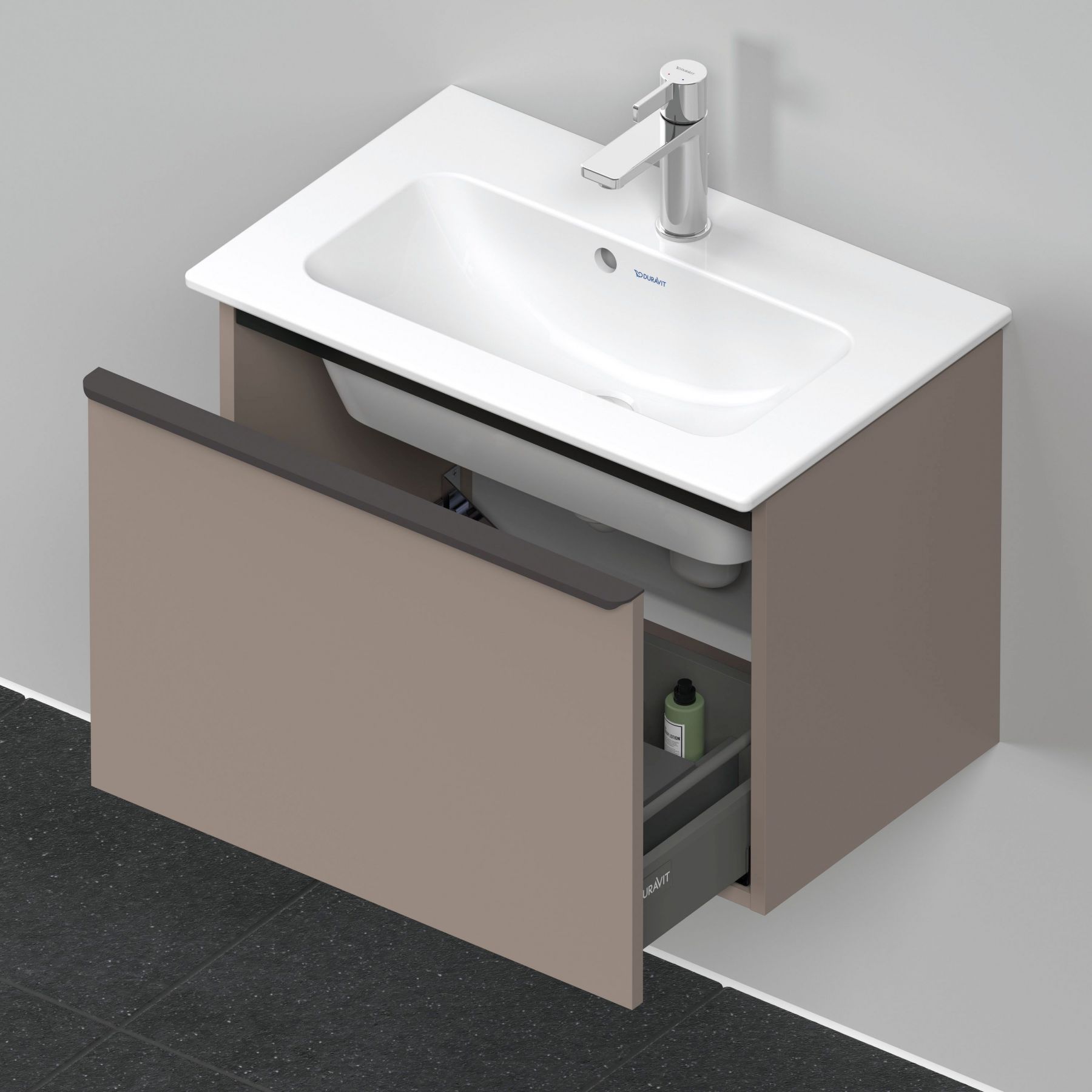 Фото Компактная подвесная тумба Duravit D-Neo DE 4268 одним выдвижным отделением