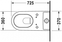 Унитаз с функцией биде Duravit Starck 2 SensoWash 212959 схема 2