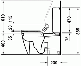 Унитаз с функцией биде Duravit Starck 2 SensoWash 212959 ФОТО