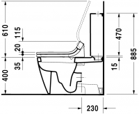 Унитаз с функцией биде Duravit Starck 2 SensoWash 212959 схема 5