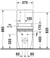 Унитаз с функцией биде Duravit Starck 2 SensoWash 212959 схема 6