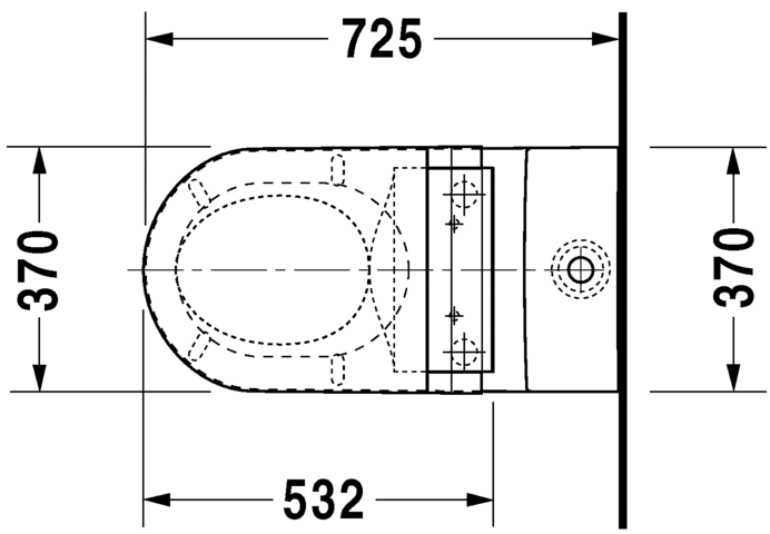 Унитаз с функцией биде Duravit Starck 2 SensoWash 212959 схема 13