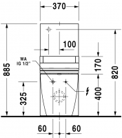 Унитаз с функцией биде Duravit Starck 2 SensoWash 212959 схема 15