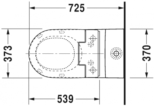 Унитаз с функцией биде Duravit Starck 2 SensoWash 212959 схема 16