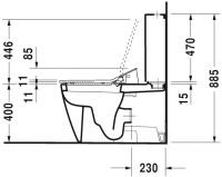 Унитаз с функцией биде Duravit Starck 2 SensoWash 212959 схема 17