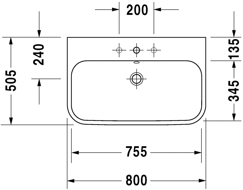 Раковина Duravit Happy D.2 шлифованная 80х50,5 231880 ФОТО