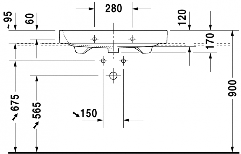 Раковина Duravit Happy D.2 шлифованная 80х50,5 231880 ФОТО