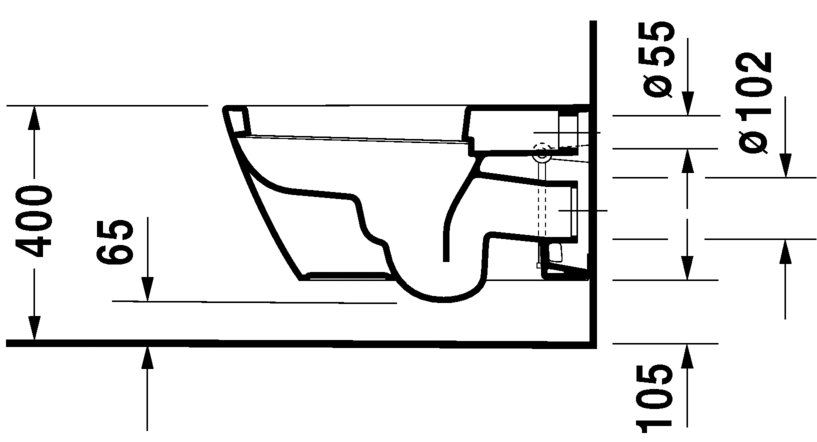 Унитаз с функцией биде Duravit Starck 2 253309 схема 3