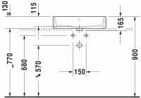 Раковина Duravit Vero Air накладная 60х47 235260 схема 3