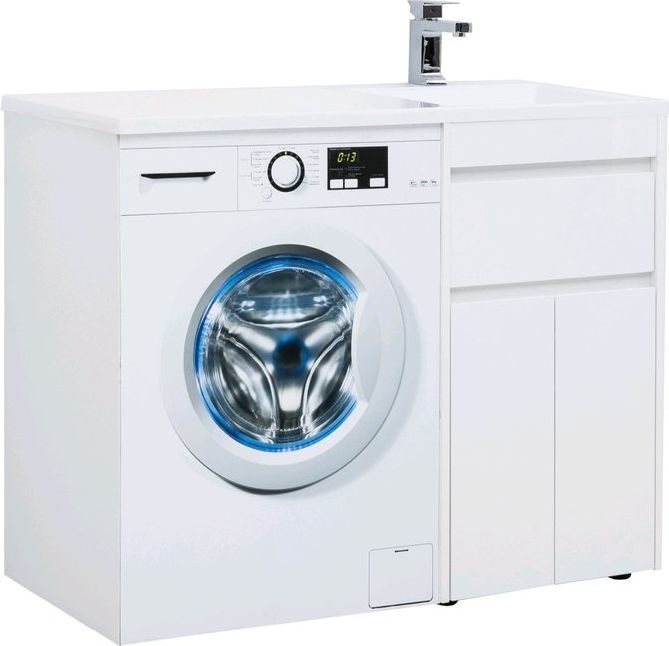 Тумба с раковиной Aquanet Токио 110 R белый (напольная, 1 ящик, 2 дверцы) 00239207