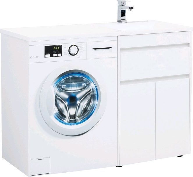 Тумба с раковиной Aquanet Токио 120 R белый (напольная, 1 ящик, 2 дверцы) 00239210
