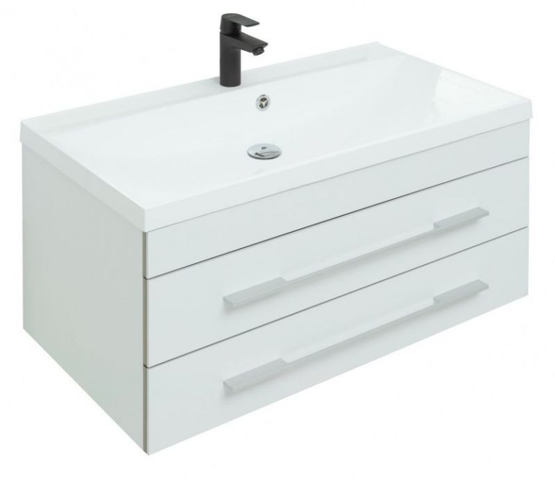 Тумба с раковиной Aquanet Верона 90 New белый матовый 00281098
