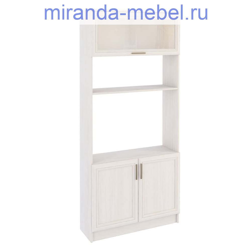 ПРН.25 Шкаф 920 с нишей ТВ Анкор белый(рамка 3Д)) Принцесса