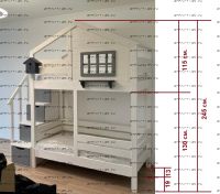 Двухъярусная кровать-домик Roof №8А
