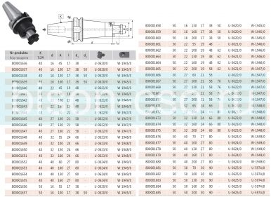 Оправка для насадных торцовых фрез 7388AD+B-40-16-100 кон 40.D=16 Bison Bial