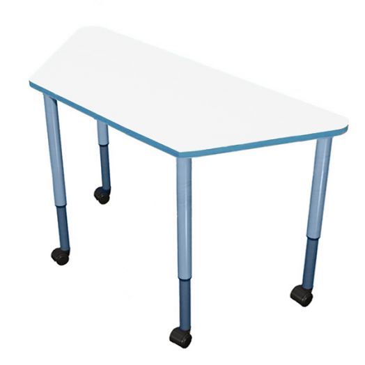 РК4КР-5012 Стол трапеция регулируемый мобильный ( ral 5012)