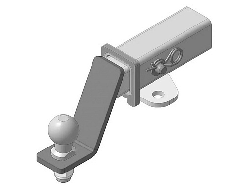 Фаркоп с хромированной накладкой Suzuki Grand Vitara 3 двери 2005-2015 съемное крепление шара под американский квадрат