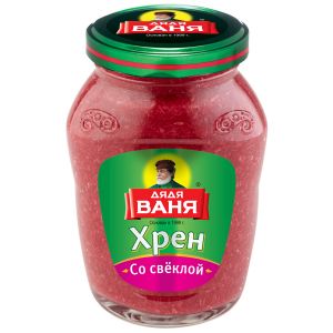 Хрен ДЯДЯ ВАНЯ 140г Столовый со свеклой