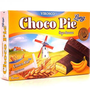 Печенье CHOCO PIE 216г Long банан