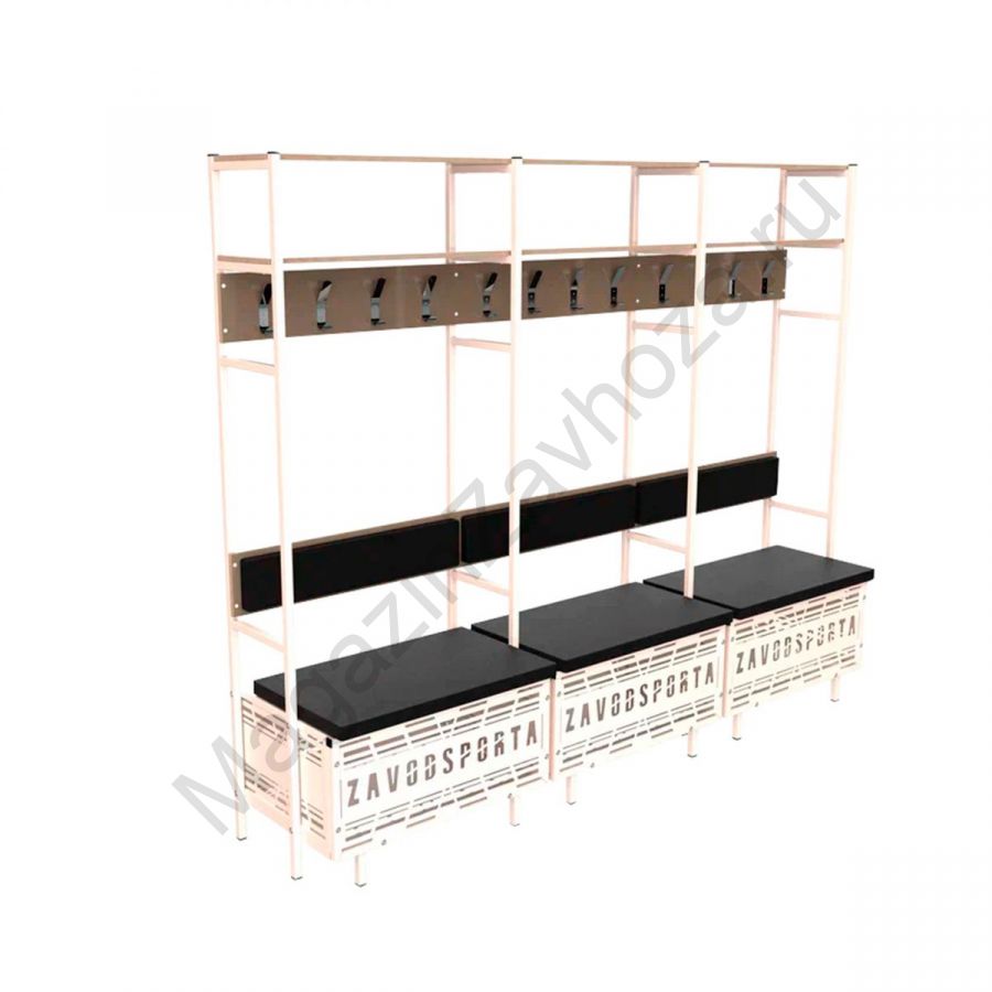 Индивидуальное место хоккеиста (трехсекционное)