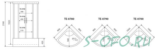Душевая кабина Timo eco TE-0790 Р