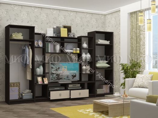 Гостиная Женева Дуб беленый, венге