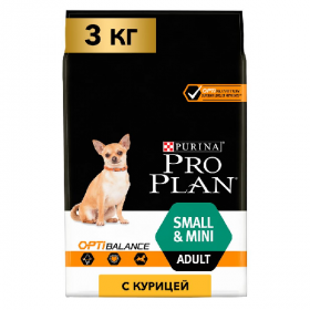 Сухой корм для собак мелких пород Pro Plan OptiBalance Small Mini Adult с курицей