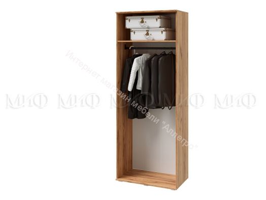 Шкаф 2-х створчатый Виста Белый глянец холодный, Дуб крафт