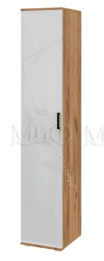 Пенал Виста Белый глянец холодный, Дуб крафт