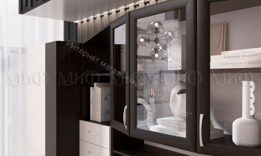 Гостиная Макарена 3.1 м Дуб беленый, венге