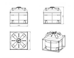 Схема. Транспортная кассета 5м³ (5000л) для воды медиум Д