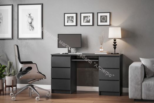 Стол с 6-ю ящиками "Мори" МС-2 (Графит)